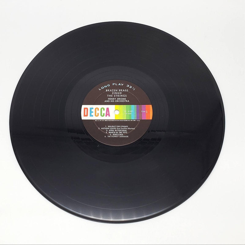 Henry Jerome And His Orchestra Brazen Brass Zings The Strings LP Record 1961 5