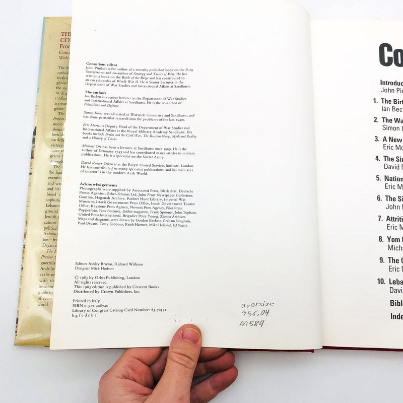 The Middle East Conflicts From 1945 To Hardcover John Pimlott 1983 1st Edition 6