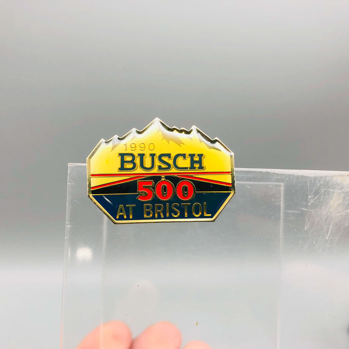 1990 Nascar Lapel Pin Pinback Busch 500 At Bristol Motor Sports Racing Epoxy