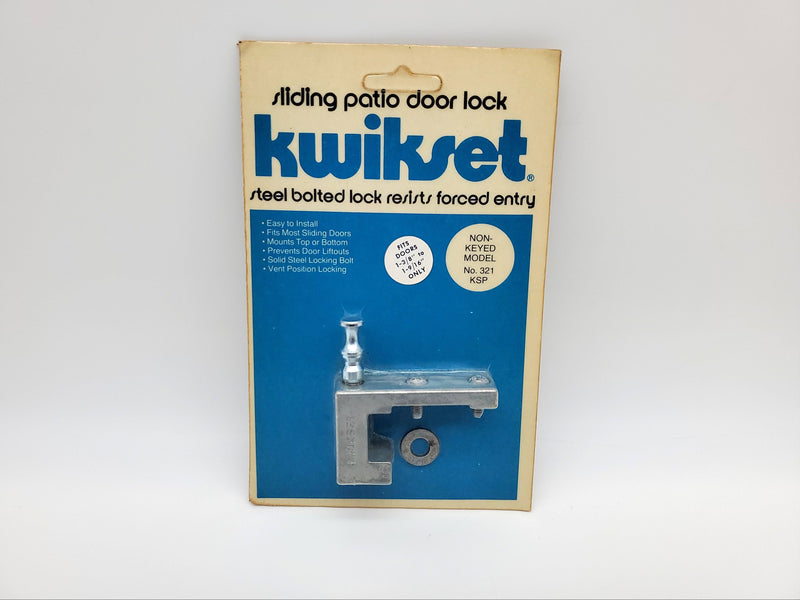 2x Kwikset Sliding Door Locks Non-Keyed No 321 KSP Patio Doors 1-3/8" to 1-9/16"