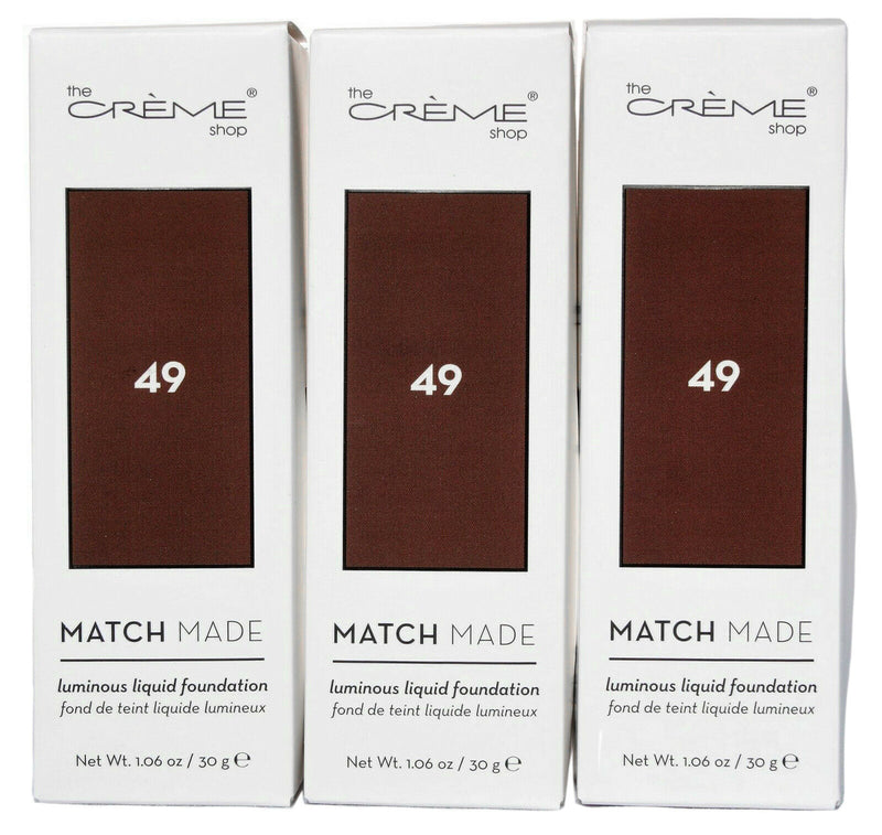 The Creme Shop Match Made Luminous Liquid Foundation 3 Pack You Choose Shade...