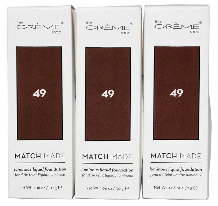 The Creme Shop Match Made Luminous Liquid Foundation 3 Pack You Choose Shade...