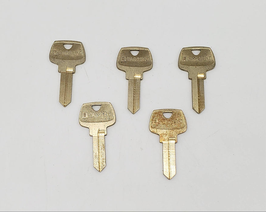 5x Sargent 12-257 Key Blanks Stamped FB Tarnished Vintage NOS 3