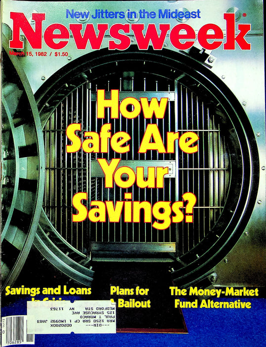 Newsweek Magazine March 15 1982 Savings And Loans Crisis Inflation Gun Control