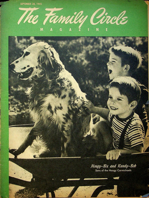 The Family Circle Magazine September 28 1945 Hoagy-Bix & Randy-Bob Carmichael 1