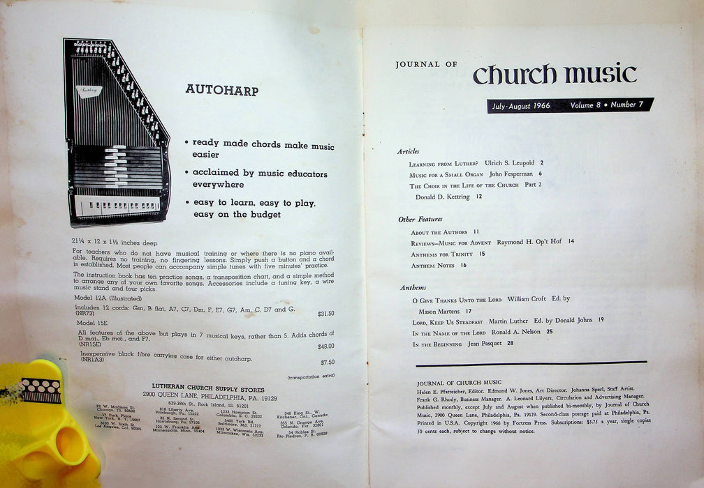 Journal of Church Music Mag Jul-Aug 1966 Learning from Luther Ulrich Leupold 4