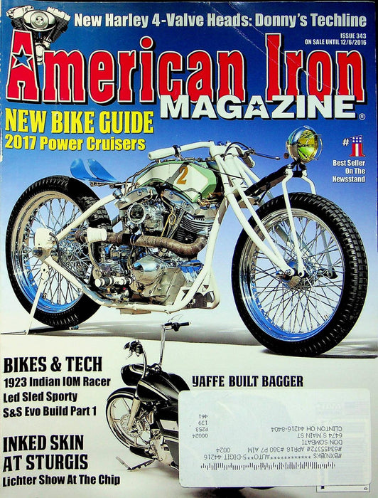 American Iron Motorcycle Magazine Dec # 343 2016 Voodoo Queen Flat Broke Customs