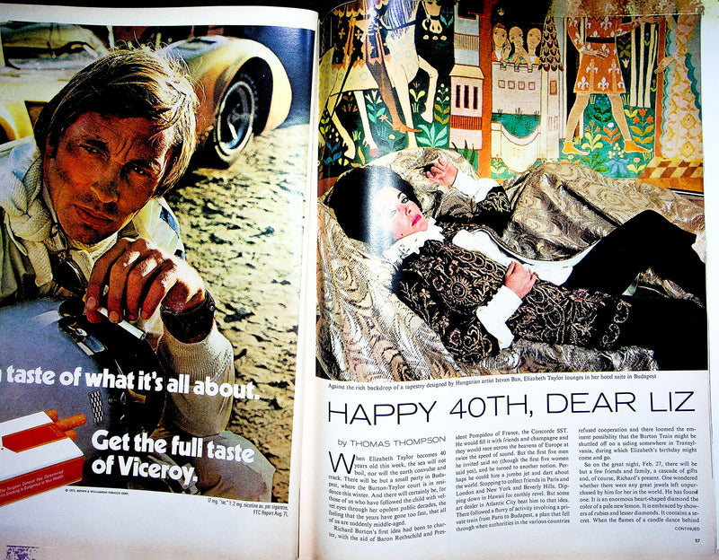 Life Magazine February 25 1972 Elizabeth Liz Taylor Turns 40 Winter Olympics 3