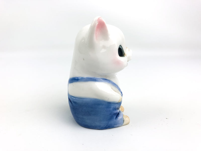 Porky Pig Salt & Pepper Shaker Little Piggy Rosy Cheeks Blue Overalls 3"