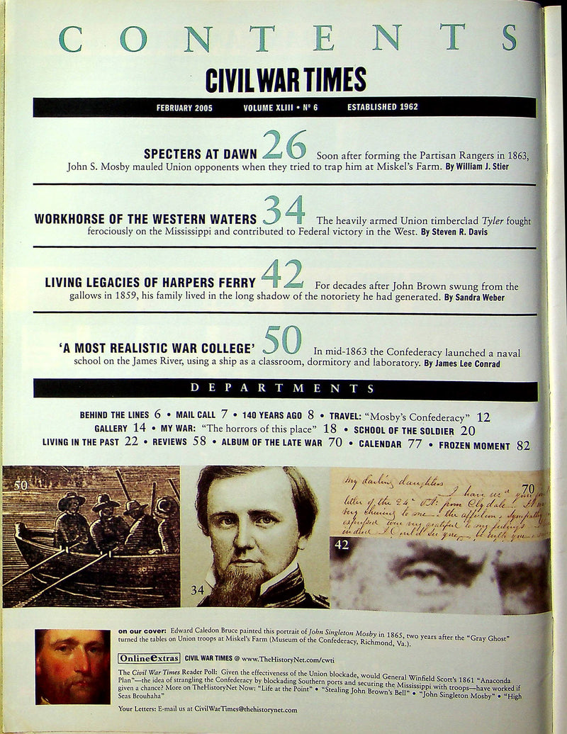 Civil War Times Magazine February 2005 Vol XLIII 6 Mosby's Rangers 2