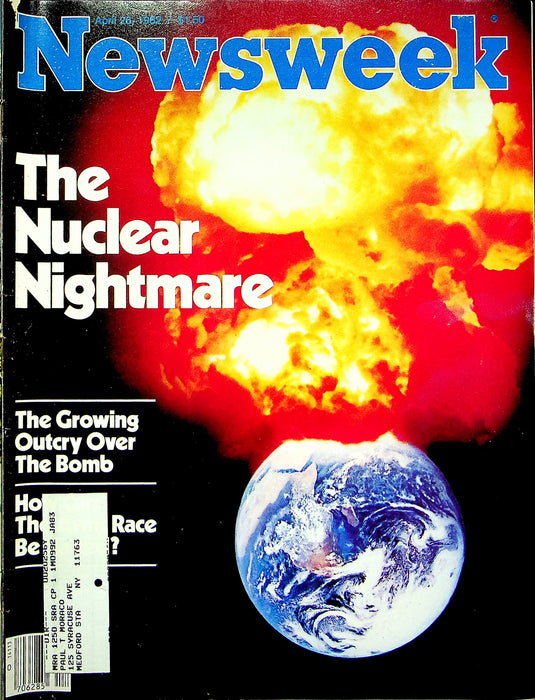 Newsweek Magazine April 26 1982 Nuclear Arms Protest Ground Zero Week Falklands