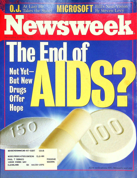 Newsweek Magazine December 2 1996 OJ Simpson Takes Stand Bill Gates Microsoft