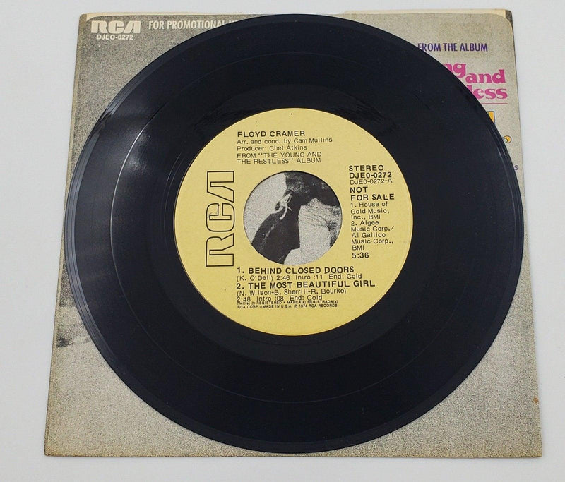 Floyd Cramer The Young And The Restless 45 RPM EP Record RCA 1974 PROMO 3