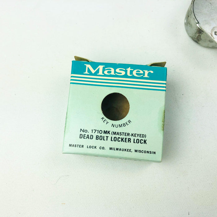 Master Lock Locker 1710MK Master Keyed Manual Dead Bolt 5-Pin 2 Keys New NOS