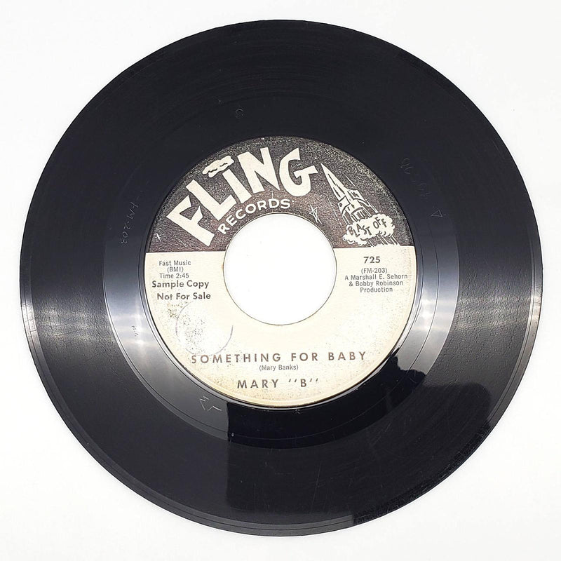 Mary B Something For Baby 45 RPM Single Record Fling Records PROMO 725 1