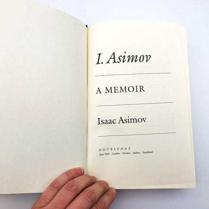 I. Asimov A Memoir Hardcover Isaac Asimov 1944 Famous Science Fiction Author 7