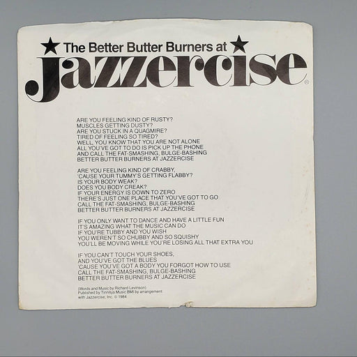 Judi Sheppard Missett The Better Butter Burners At Jazzercise Single Record 1