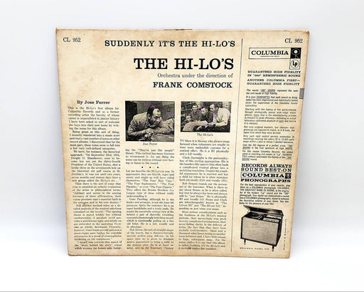 The Hi-Lo's Suddenly It's The Hi-Lo's LP Record Columbia 1957 CL 952 2