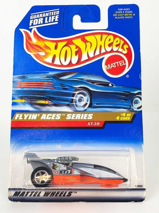 Hot Wheels 1998 Gray XT-3 Flyin' Aces 4/4 18806 1