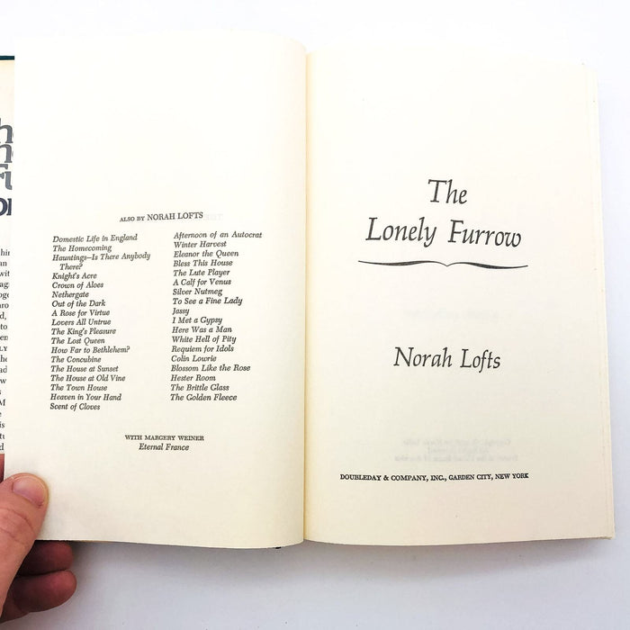 The Lonely Furrow Hardcover Norah Lofts 1976 English Life Knighthood Over BCE 7