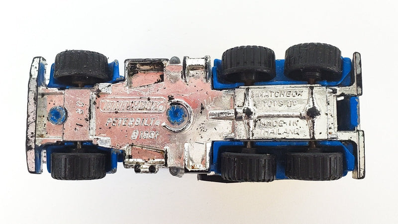 Matchbox Peterbuilt Cement Truck 1981 Macau Blue Yellow 1:80 | LOOSE 6