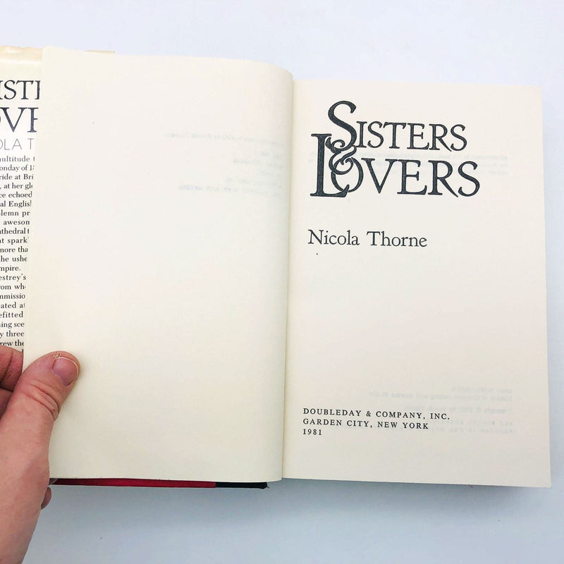 Nicola Thorne Book Sisters & Lovers Hardcover 1981 1st Edit English Aristocrat 7