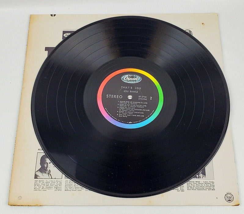 Lou Rawls That's Lou Record 33 RPM LP ST 2756 Capitol Records 1967 6