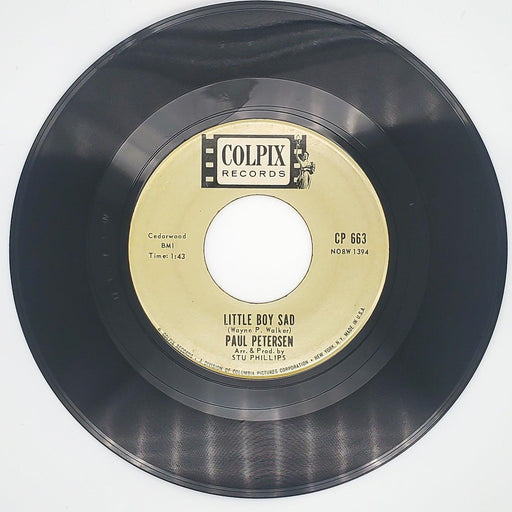 Paul Petersen Little Boy Sad Record 45 RPM Single CP 663 Coolpix 1962 1