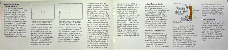 Vintage Olympus OM Camera Systems Brochure Fully Automatic OM-2
