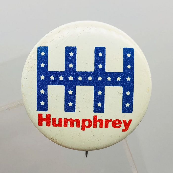 Hubert Horatio Humphrey HHH Stars Button Pin 1" Presidential Campaign Politics 5