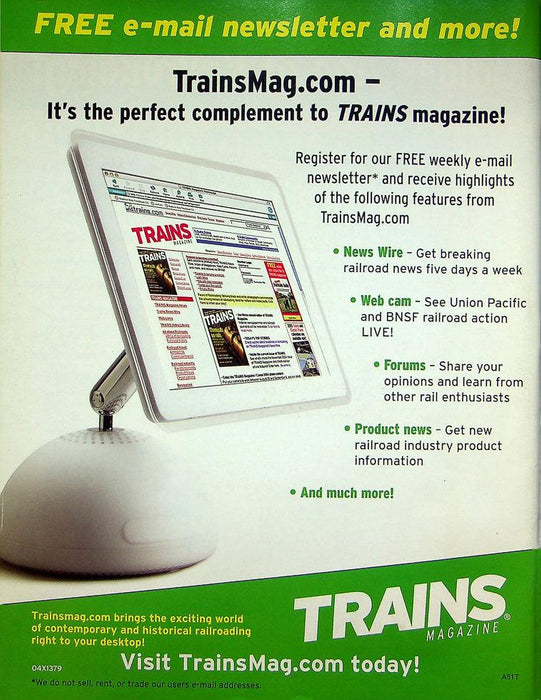 Trains Magazine March 2005 Vol 65 No 3 Amtrack's Early Days, That 70s Issue