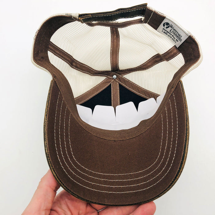 Whitetails Unlimited Baseball Cap Hat Strap Back Mesh Embroidered Deer Hunting