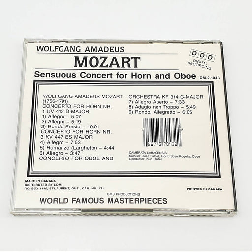 Mozart Sensuous Concert for Horn & Oboe Album CD World Famous Masterpieces 2