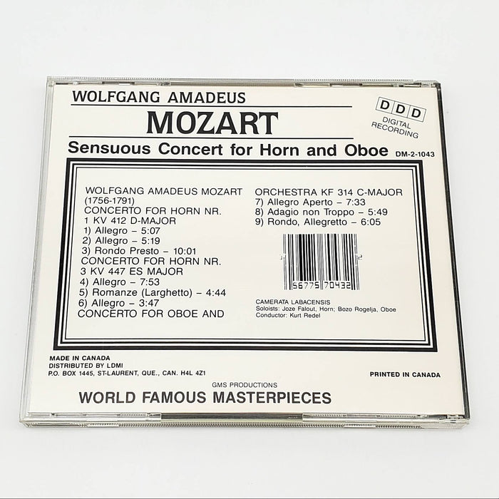 Mozart Sensuous Concert for Horn & Oboe Album CD World Famous Masterpieces 2