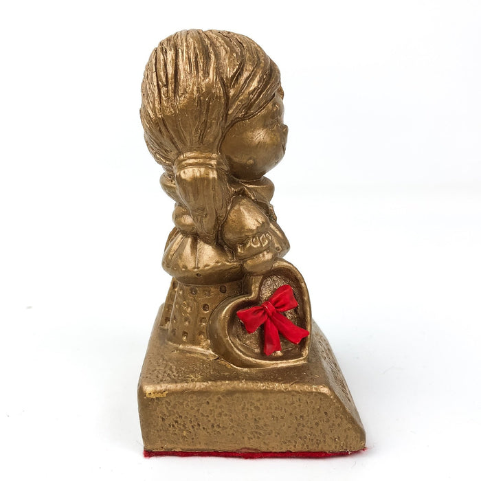 Paula Figurine Valentine's Gift Little Girl Holding Heart Statue Love You Always 4