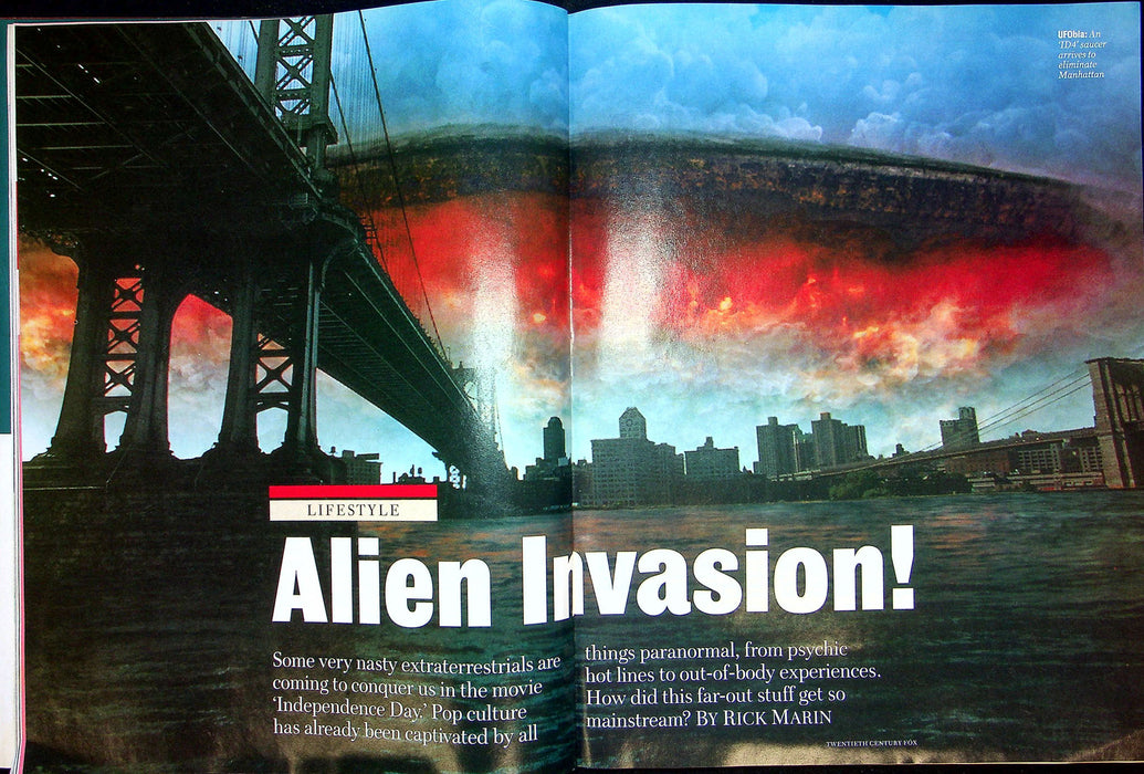 Newsweek Magazine July 8 1996 Will Smith Independence Day X Files Paranormal TV