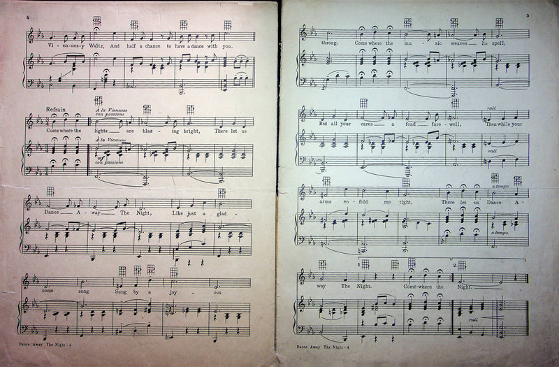 Dance Away The Night Oscar Straus Sheet Music 1929 Married In Hollywood 3