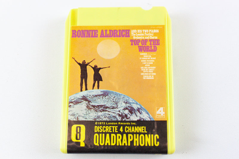 Ronnie Aldrich And His Two Pianos: Top Of The World Quad 8 Track w/ Sleeve