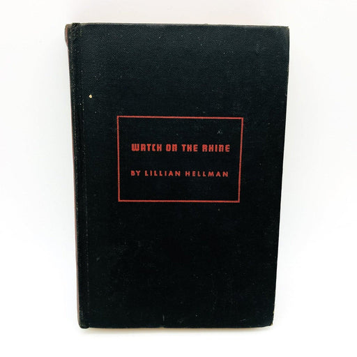 Watch On The Rhine Hardcover Lillian Hellman 1943 First Printing No Jacket Plays 1