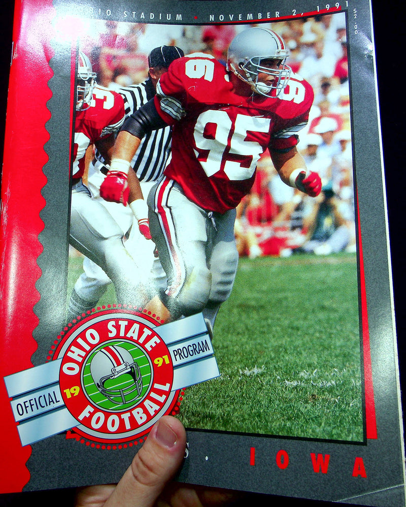 Ohio State Buckeye Football Program November 2 1991 Vs. Iowa Hawkeyes