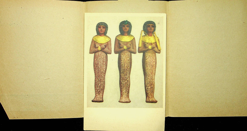 Egypt Postcard Tut Ank Amens Treasures 3 Royal Shawabti Statues Lehnert Landrock