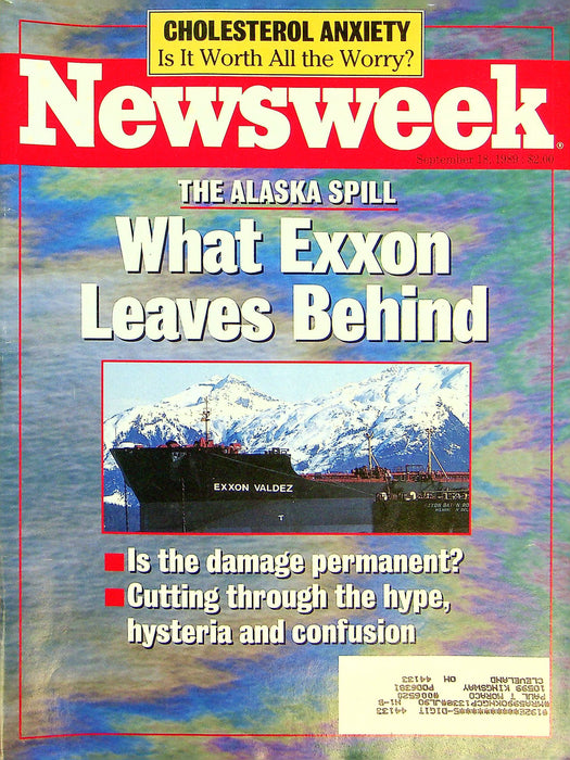 Newsweek Magazine September 18 1989 Alaska Oil Spill Exxon Mobil Clean Drug War