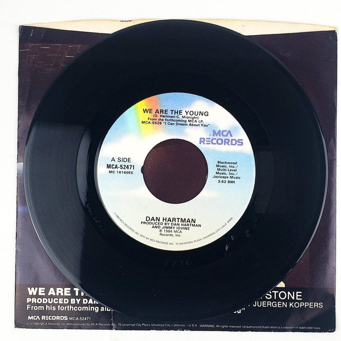 Dan Hartman We Are The Young Record 45 RPM Single 52 471 MCA Records 1984 3