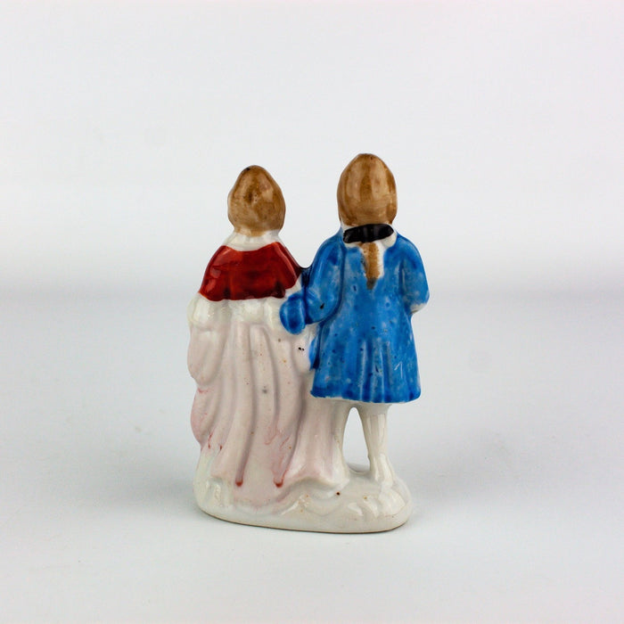Occupied Japan Victorian Man Woman Couple Standing Figurine 4 Inches 3