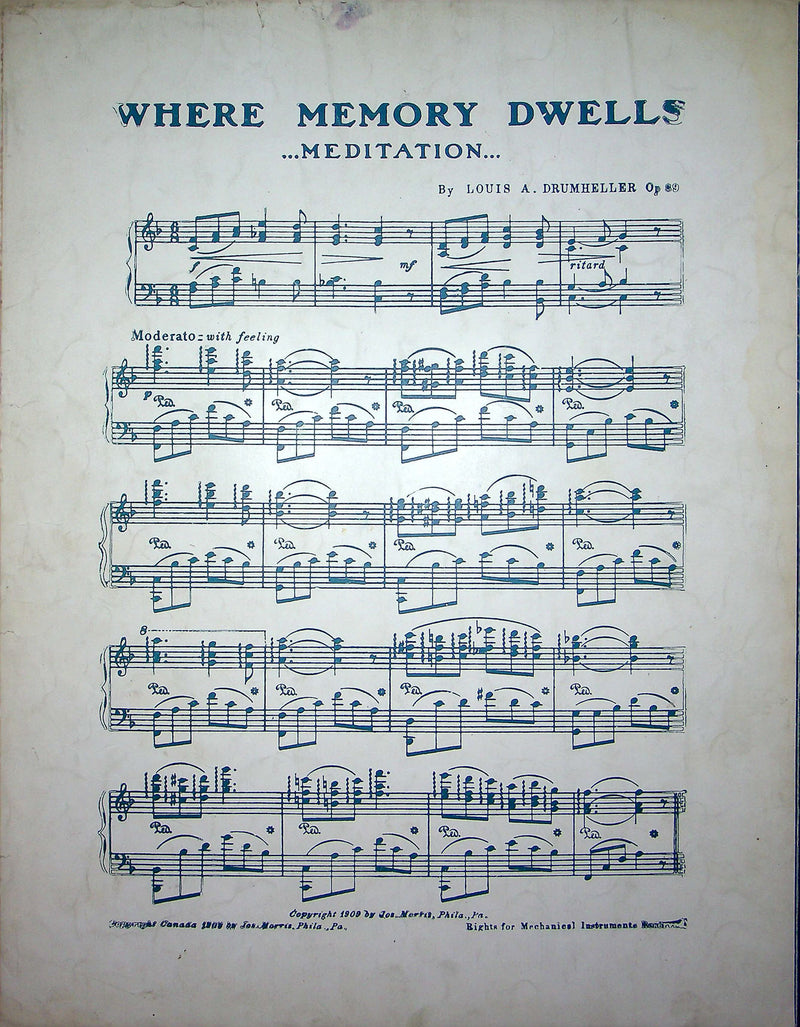 Sheet Music Farewell To The Piano Beethoven 1909 Eclipse Publishing Co Beaux Art 3