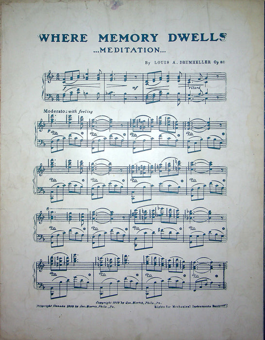 Sheet Music Farewell To The Piano Beethoven 1909 Eclipse Publishing Co Beaux Art 3