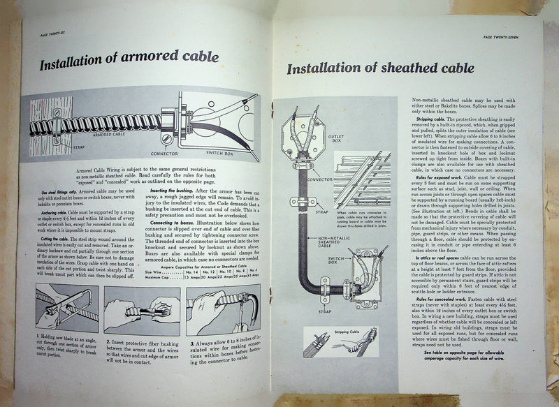 Vintage Sears Roebuck and Company Booklet Magazine Electric Wiring Home or Farm