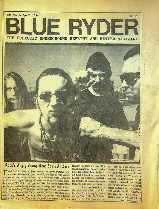 Blue Ryder Fanzine 1994 # 34 Alternative Culture, Arts & Politics 1