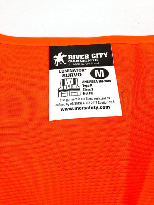 3PK High Visibility Safety Vest Survo Illuminator Medium Class II MCR River City 4