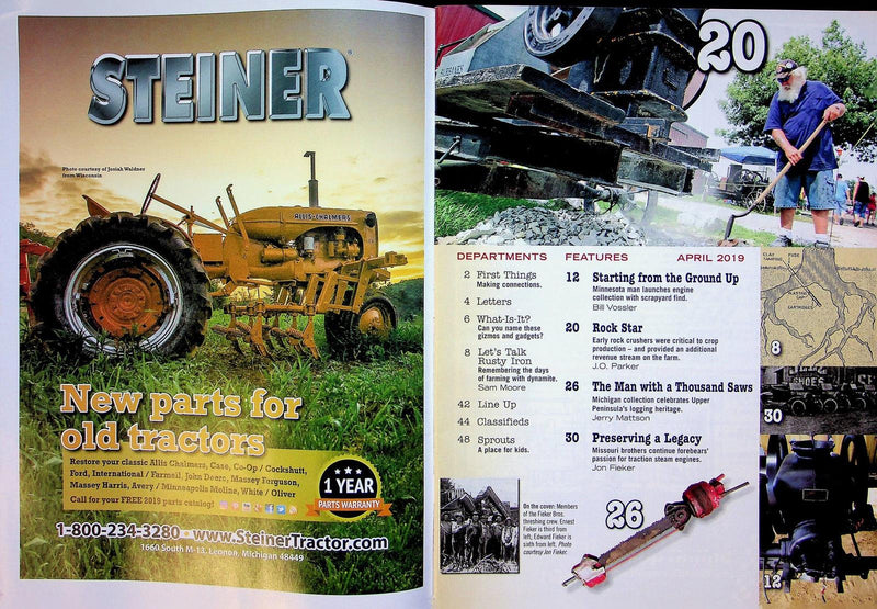 Farm Collector Magazine April 2019 Vol 21 # 9 Man With a Thousand Saws